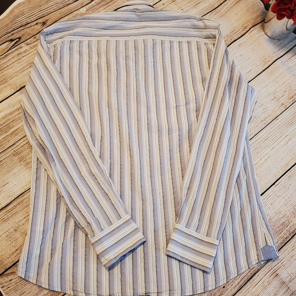 VTG Marlboro classics Blue White Yellow Button Down Shirt L - Picture 11 of 12